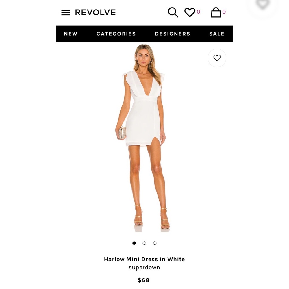 Revolve superdown white mini dress